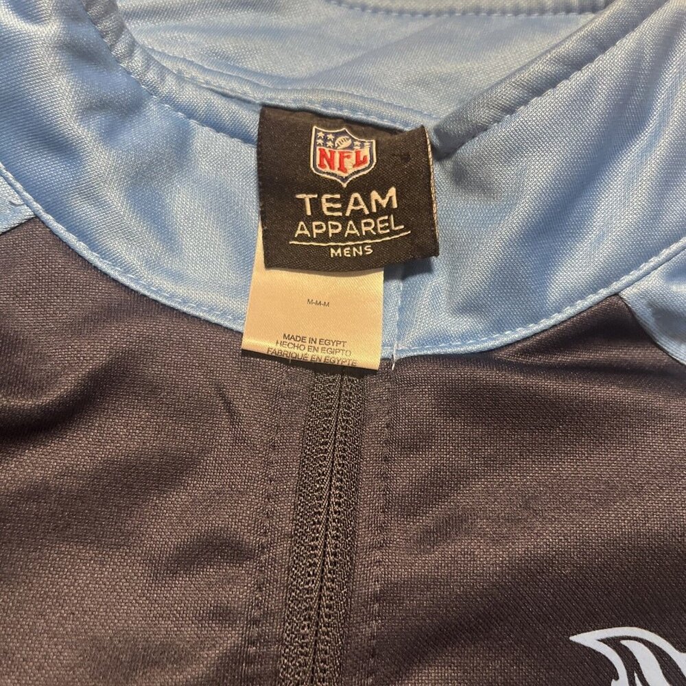 NFL Team Apparel Titans Pro Player Fleece Size M Medium Blue 1/4 Zip - Picture 3 of 13